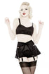 Black Silk Satin Tap Pants